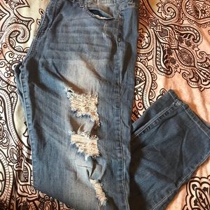 Plus Size 22 Blue Denim skinny Jeans w/stretch